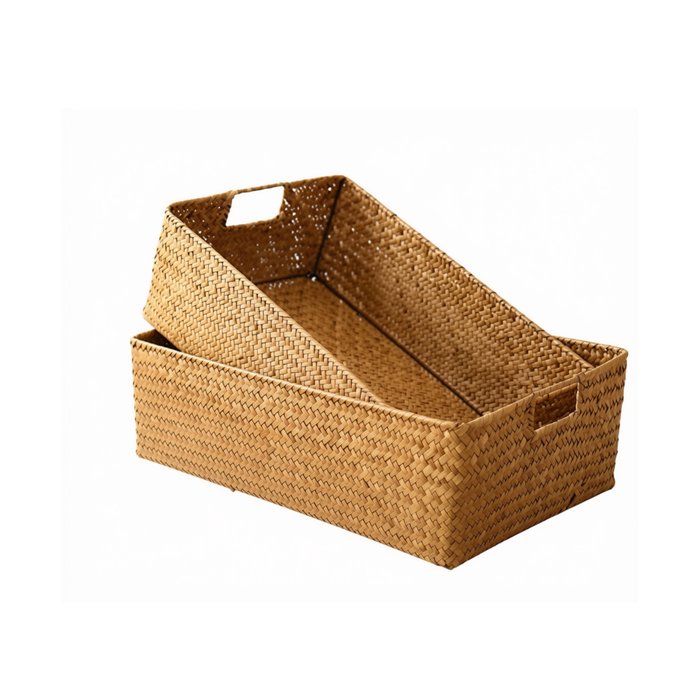 Panier de Rangement Osier Naturel Tressé – 4 Tailles | Maison Bréa