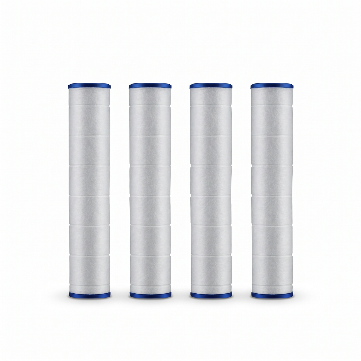 Lot de 4 filtres coton de rechange pour pommeau de douche double face 3 jets, sur fond blanc – Maison Bréa
