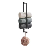 Crochet Porte-Serviettes Mural Aluminium Noir