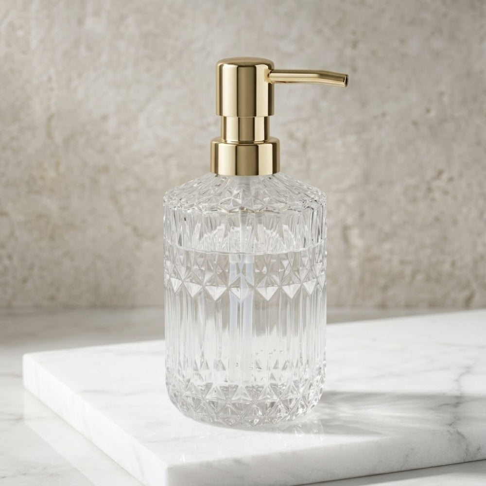 Distributeur de Savon Verre Texturé – 4 Coloris | Maison Bréa