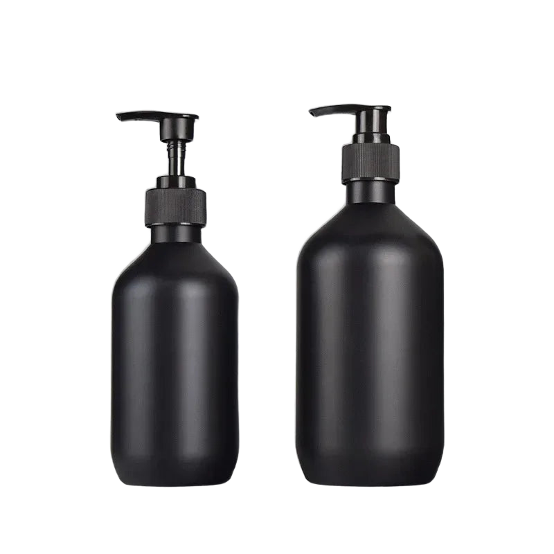 Distributeur de savon noir mat fond blanc