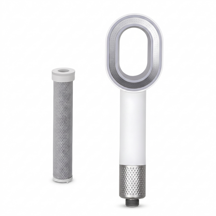 Pommeau de douche filtrant premium blanc