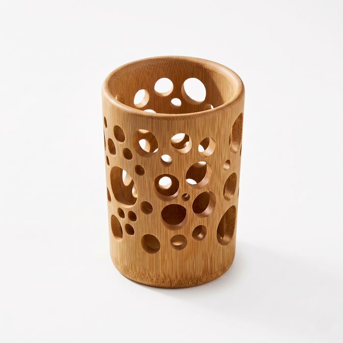Porte brosse à dents bambou aéré