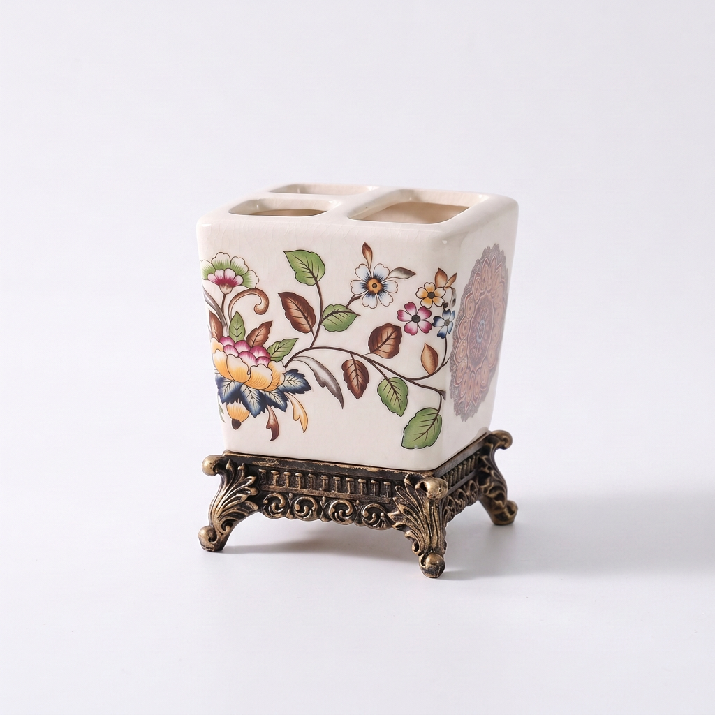 Porte-Brosse à Dents Céramique Émaillée Rétro – 5 Déclinaisons | Maison Bréa