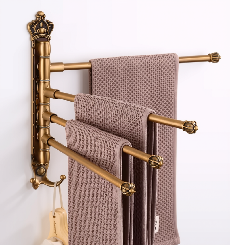 Porte-Serviette Mural Pivotant Bronze Antique