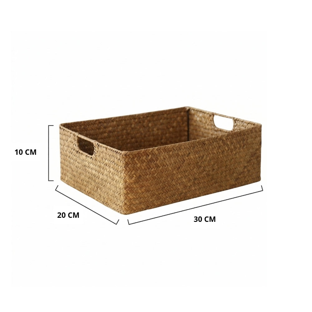 Panier de Rangement Osier Naturel Tressé – 4 Tailles | Maison Bréa